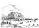 Вид Летнего дворца в Тегеране. Неизвестный художник, 1830-е гг.